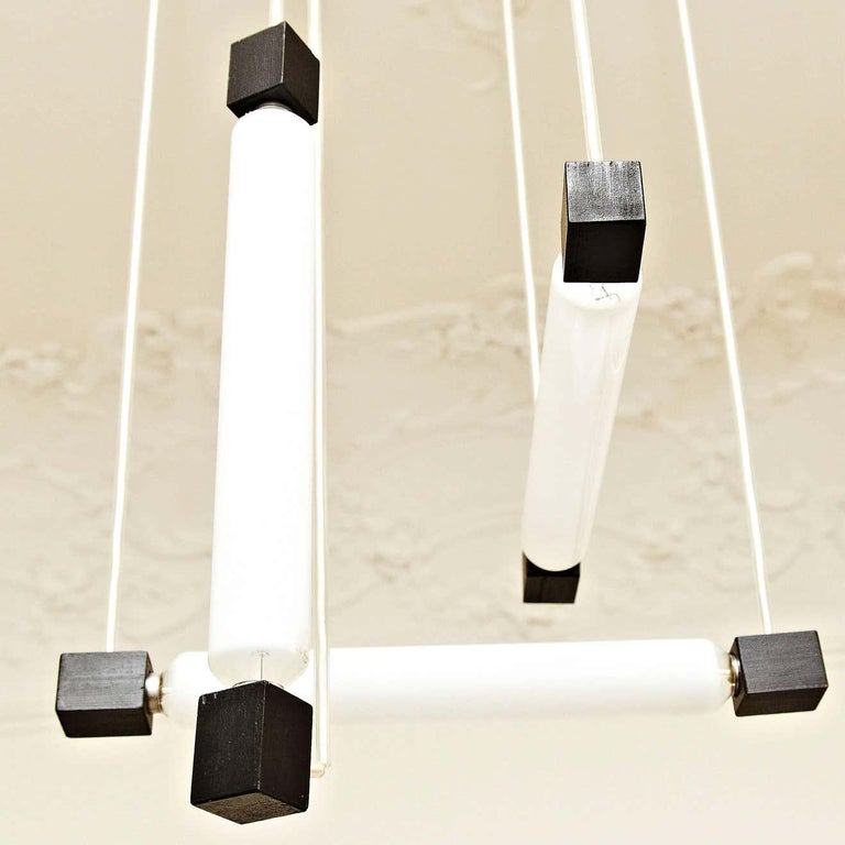 MidCentury Modern Black Hanging Lamp After Gerrit Rietveld, circa 1960