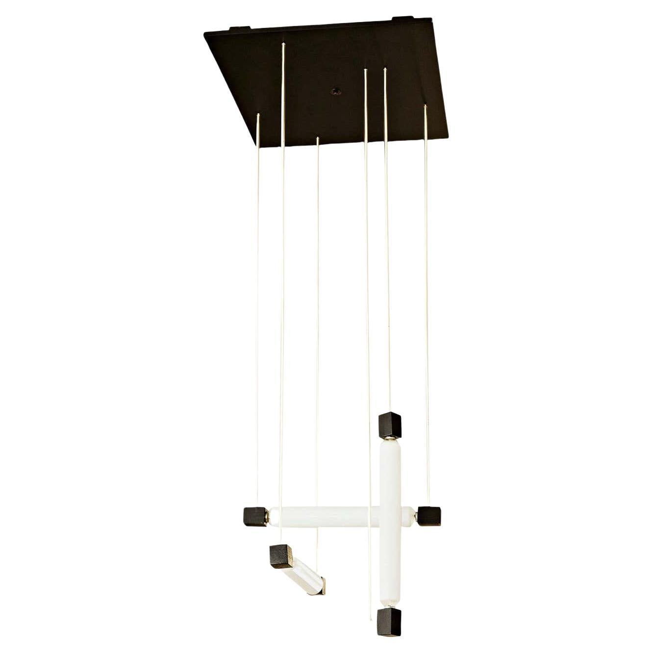 Mid-Century Modern Black Hanging Lamp After Gerrit Rietveld, circa 1960 For Sale