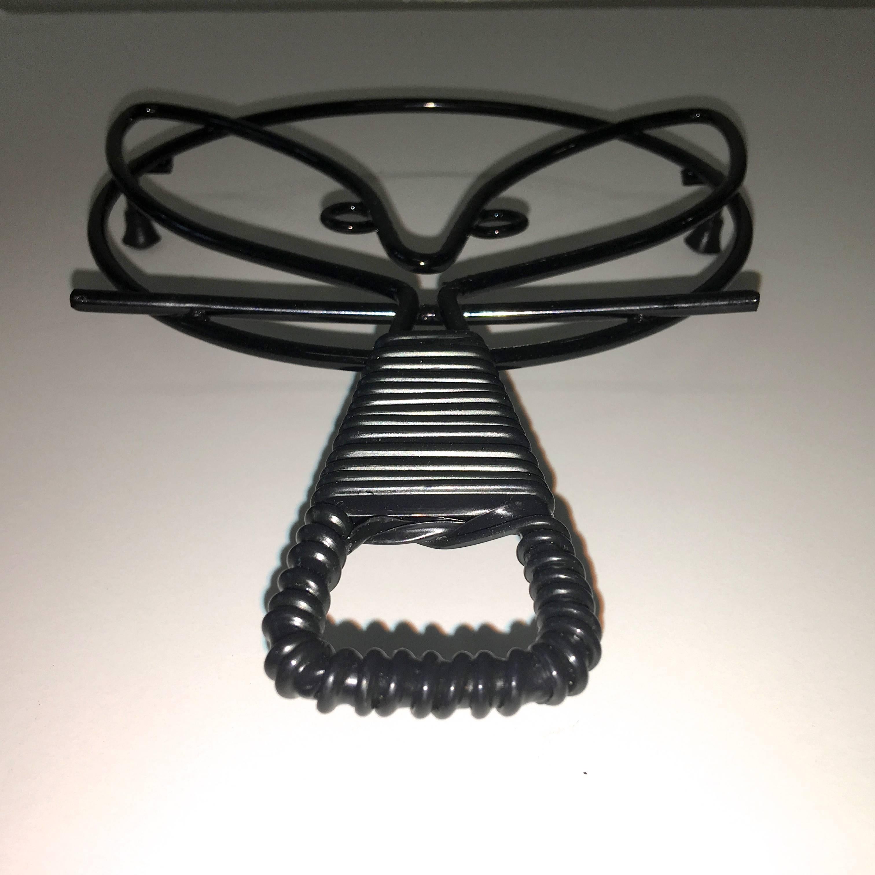 Mid-Century Modern Black Iron Wire Organizers For Sale 7