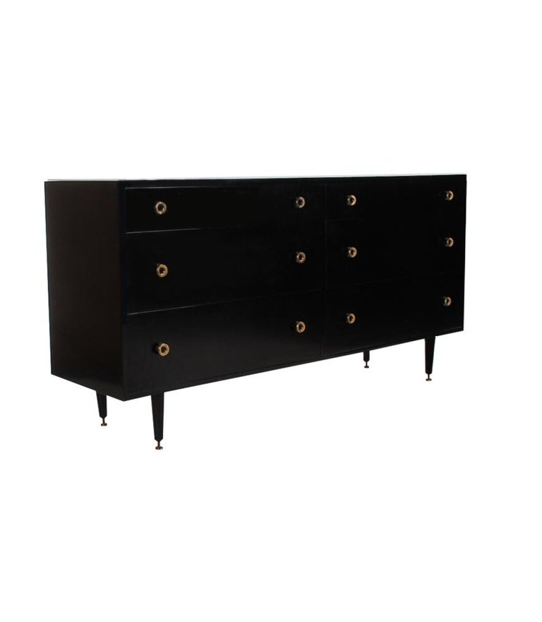 Mid Century Modern Black Lacquer Dresser By Glenn Of California