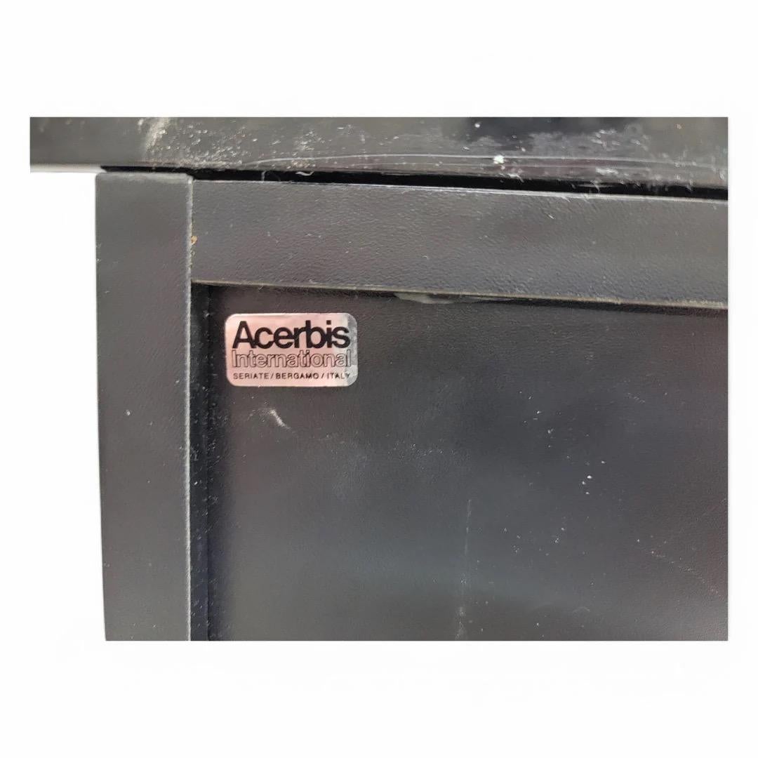 Lacca Credenza moderna di metà secolo in lacca nera di Giotto Stoppino per Acerbis in vendita