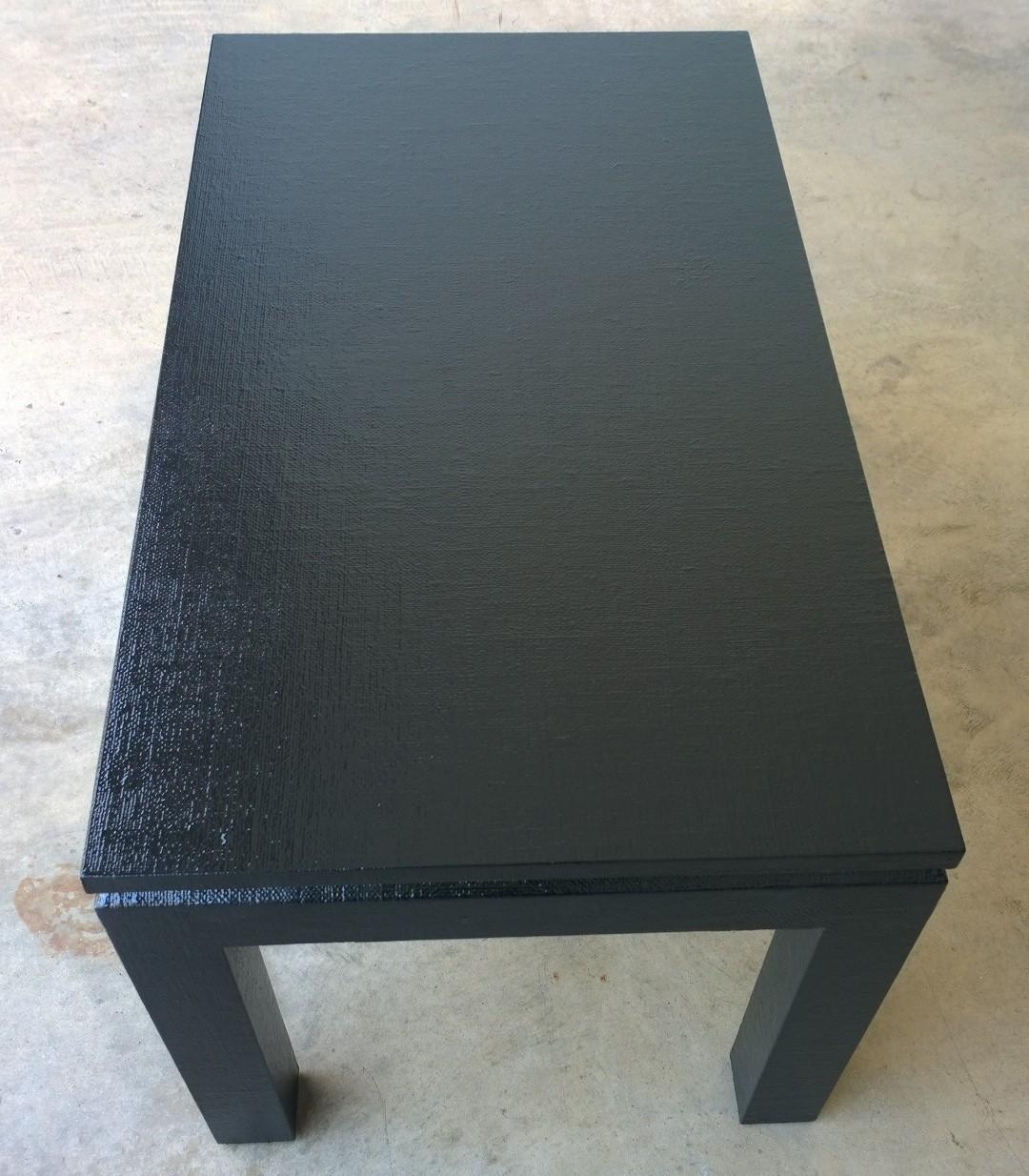 Newly Lacquered in Black Grasscloth Harrison Van Horn Coffee or Cocktail Table For Sale 10