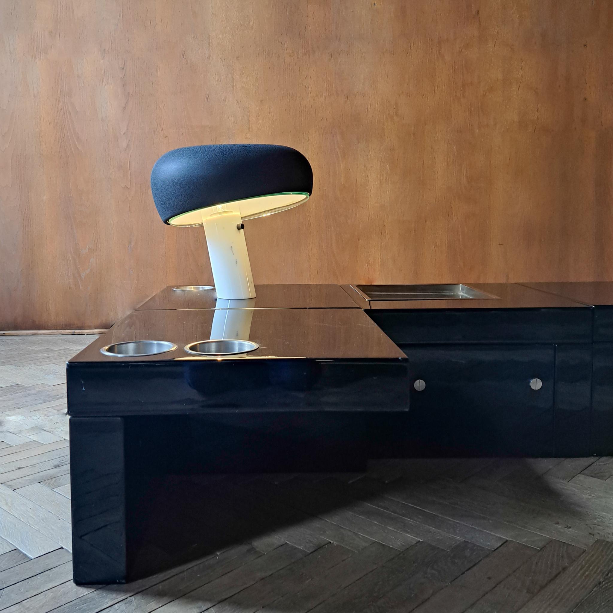 Mid-Century Modern Black Laquered Coffee Table By Cesare A. Nava, Italy 1970s 11