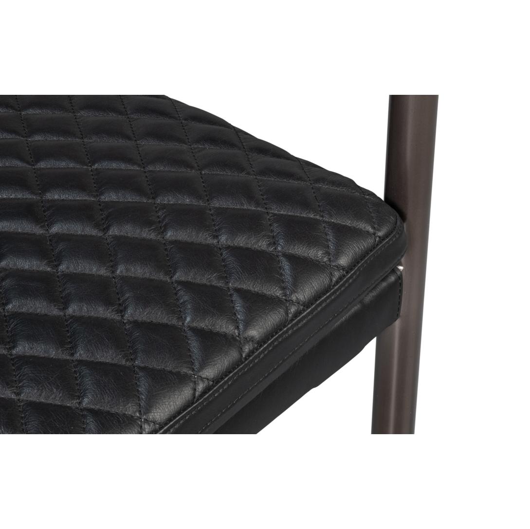 Fauteuil en cuir noir moderne du milieu du siècle en vente 4