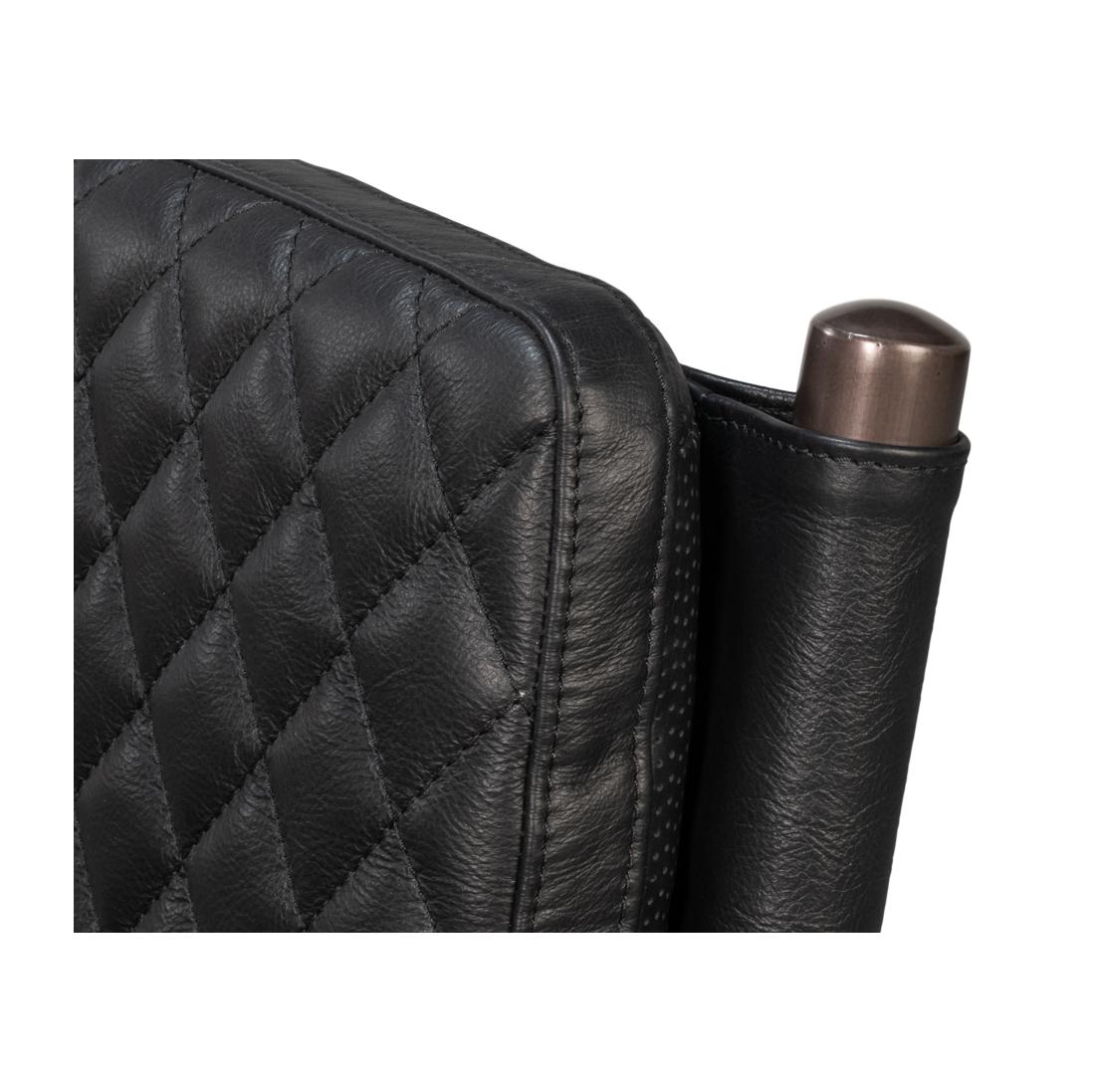 Fauteuil en cuir noir moderne du milieu du siècle en vente 1