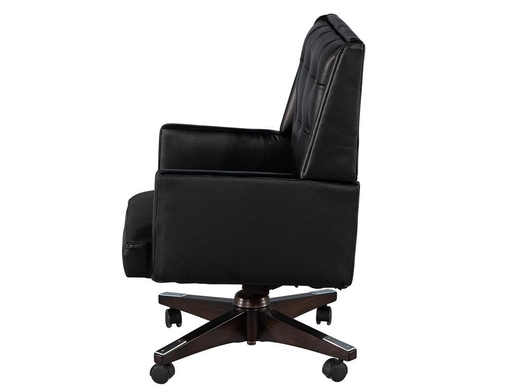 black leather desk chairs