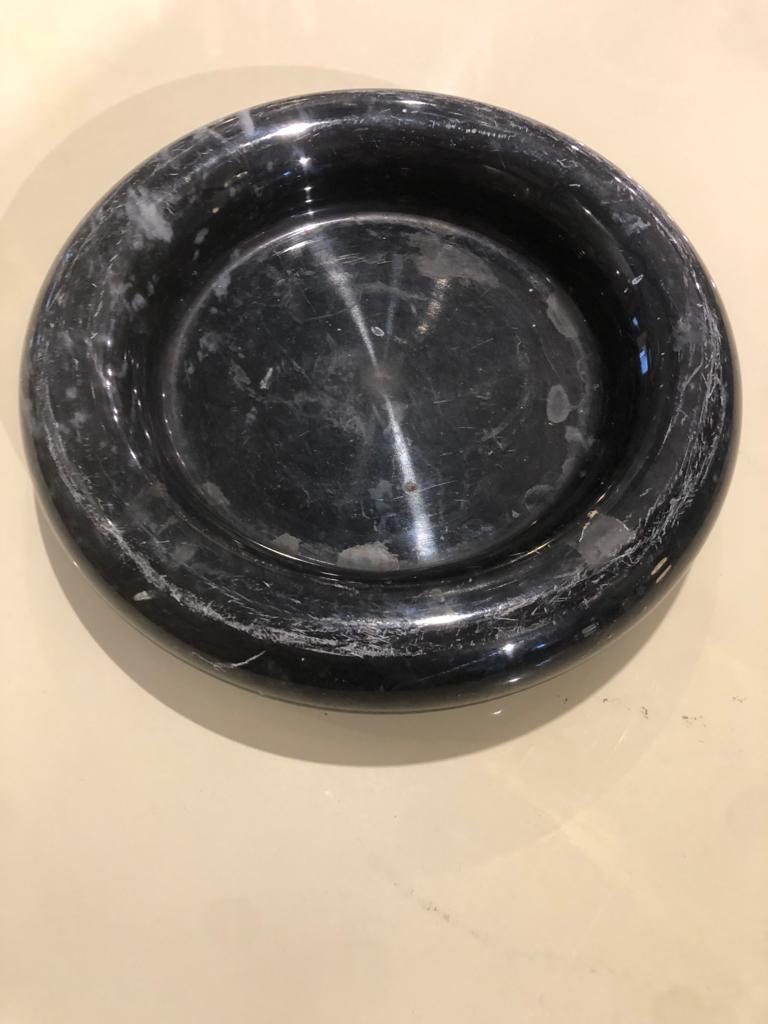 Mid-Century Modern, Black Marble Ashtray by Angelo Mangiarotti, Italy 1967 In Good Condition For Sale In Catania, IT