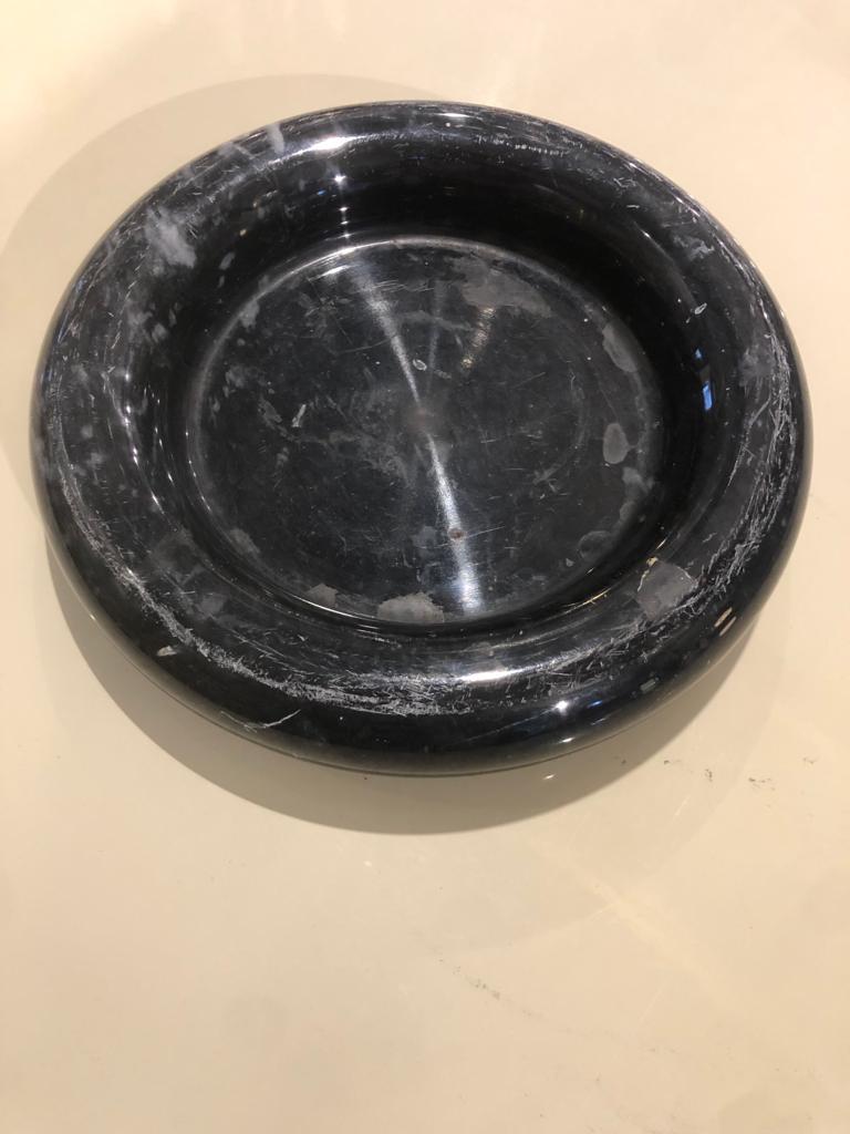 Mid-20th Century Mid-Century Modern, Black Marble Ashtray by Angelo Mangiarotti, Italy 1967 For Sale