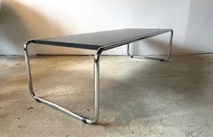 Mid-Century Modern Black Mica Laccio Coffee Table, Marcel Breuer Reproduction