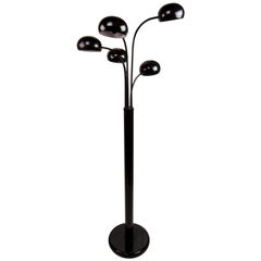 Mid-Century Modern Black Multi-Arm Floor Lamp