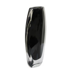 Mid-Century Modern Black Murano Glass Vase by Nils Landberg for Orrefors 1960