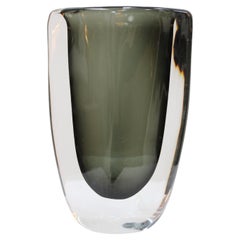 Vase en verre de Murano noir, The MODERNITY, Nils Landberg pour Orrefors 1960