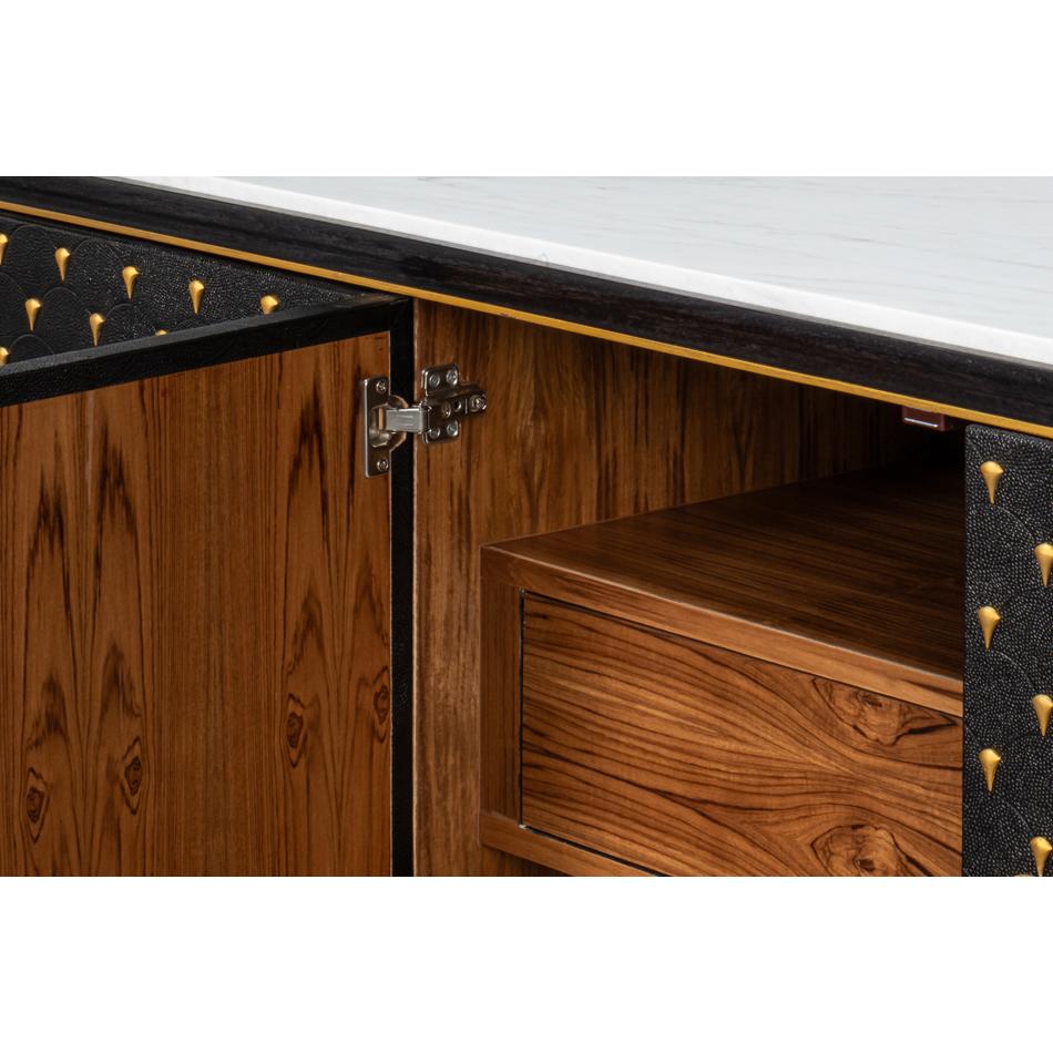 Mid Century Modern Black Sideboard Buffet For Sale 3