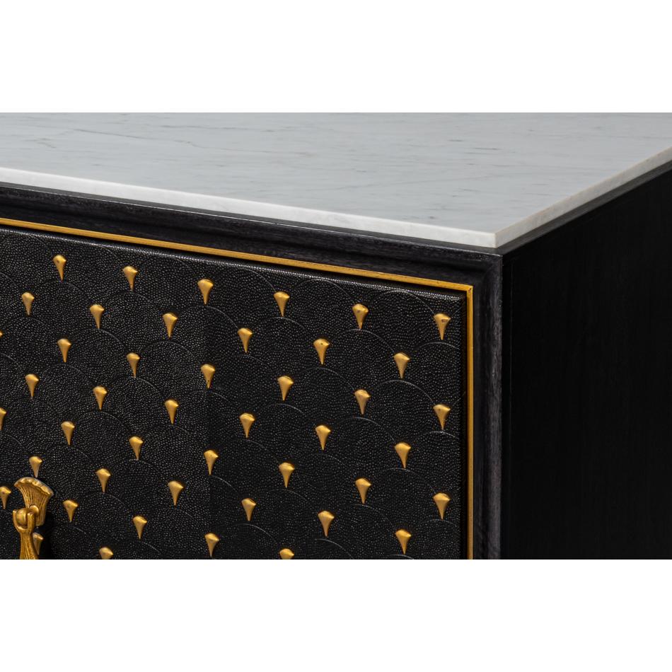 Mid Century Modern Black Sideboard Buffet For Sale 1