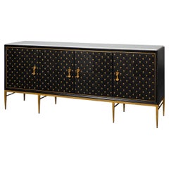 Mid Century Modern Black Sideboard Buffet