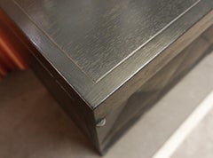 Mid Century Modern black sideboard with Op-Art doors by J. Batenburg for Mi