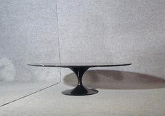 Mid-Century Modern Black Tulip Oval Cocktail Table by Eero Saarinen for Knoll 70