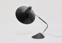 Mid-Century Modern Black Vintage Metal Table Lamp by Stilnovo, 1950s, Italy