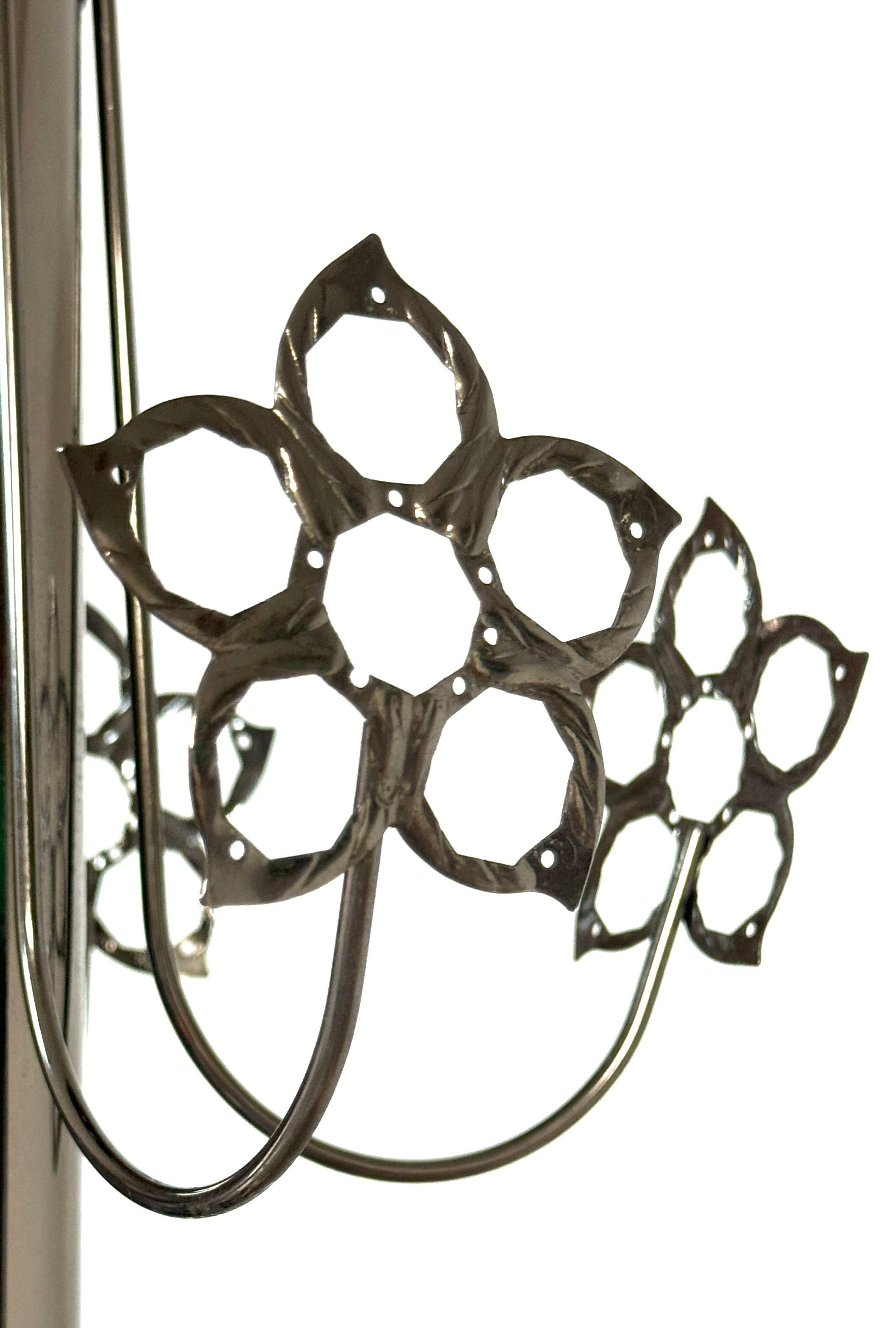 American Mid Century Modern Black & White Lucite Floral Chandelier / Pendant For Sale