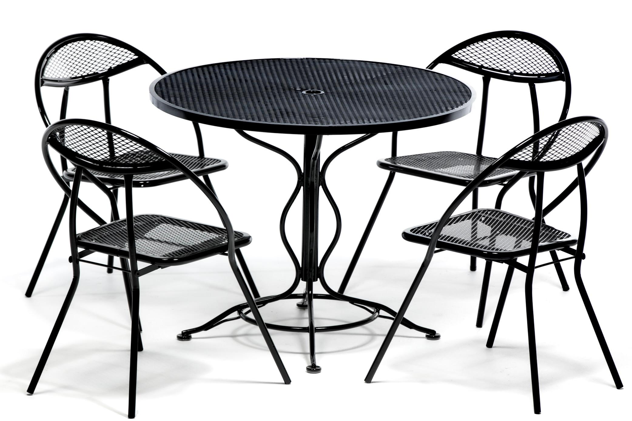 Table de patio emblématique de la modernité du milieu du siècle, fabriquée en fer forgé par Woodard dans les années 1960. Les courbes de la base de la table présentent un grand mouvement. Elle se ramifie sur le dessus pour supporter un plateau de