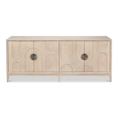 Mid-Century Modern Bleached Oak Credenza