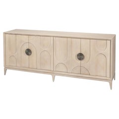 Mid-Century Modern Bleached Oak Credenza