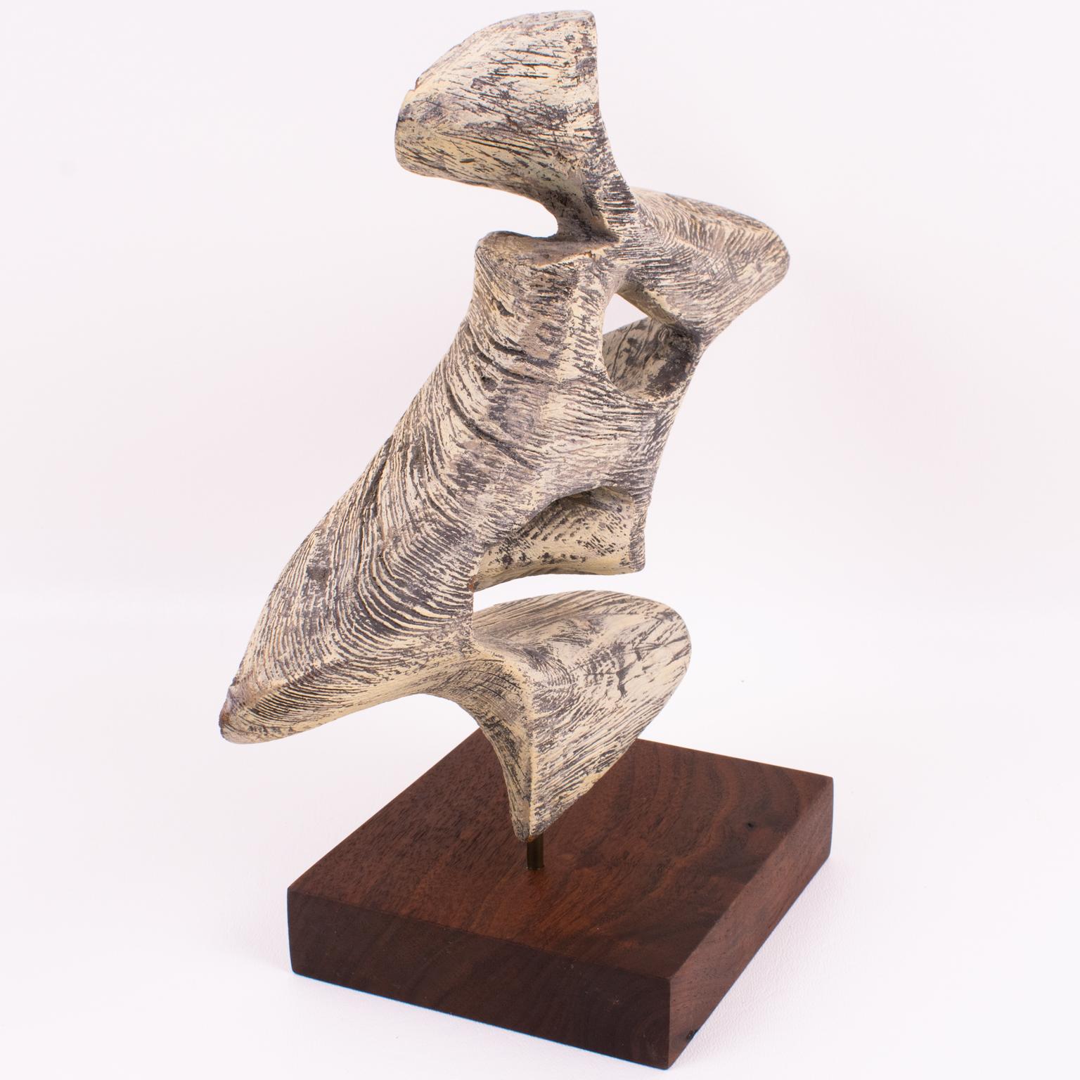 Sculpture abstraite en bois blanchi The Moderns en vente 3