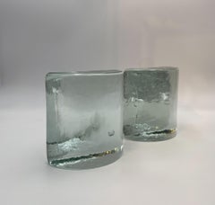 Mid-Century Modern Blenko Bookends by Wayne Husted, USA, 1960's