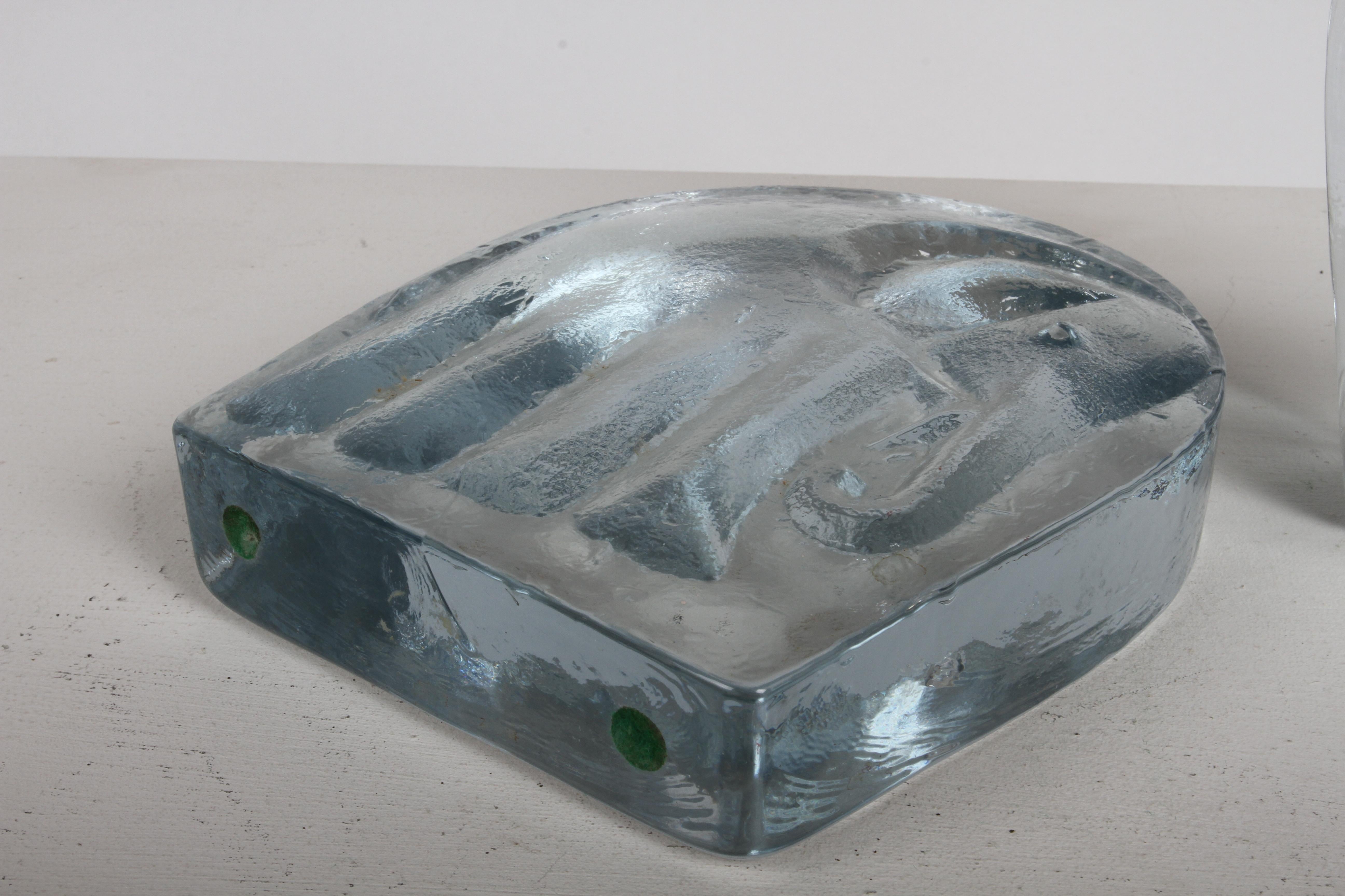 Mid-Century Modern Blenko Elefanten-Buchstützen aus klarem, strukturiertem Glas von Wayne Husted im Angebot 5