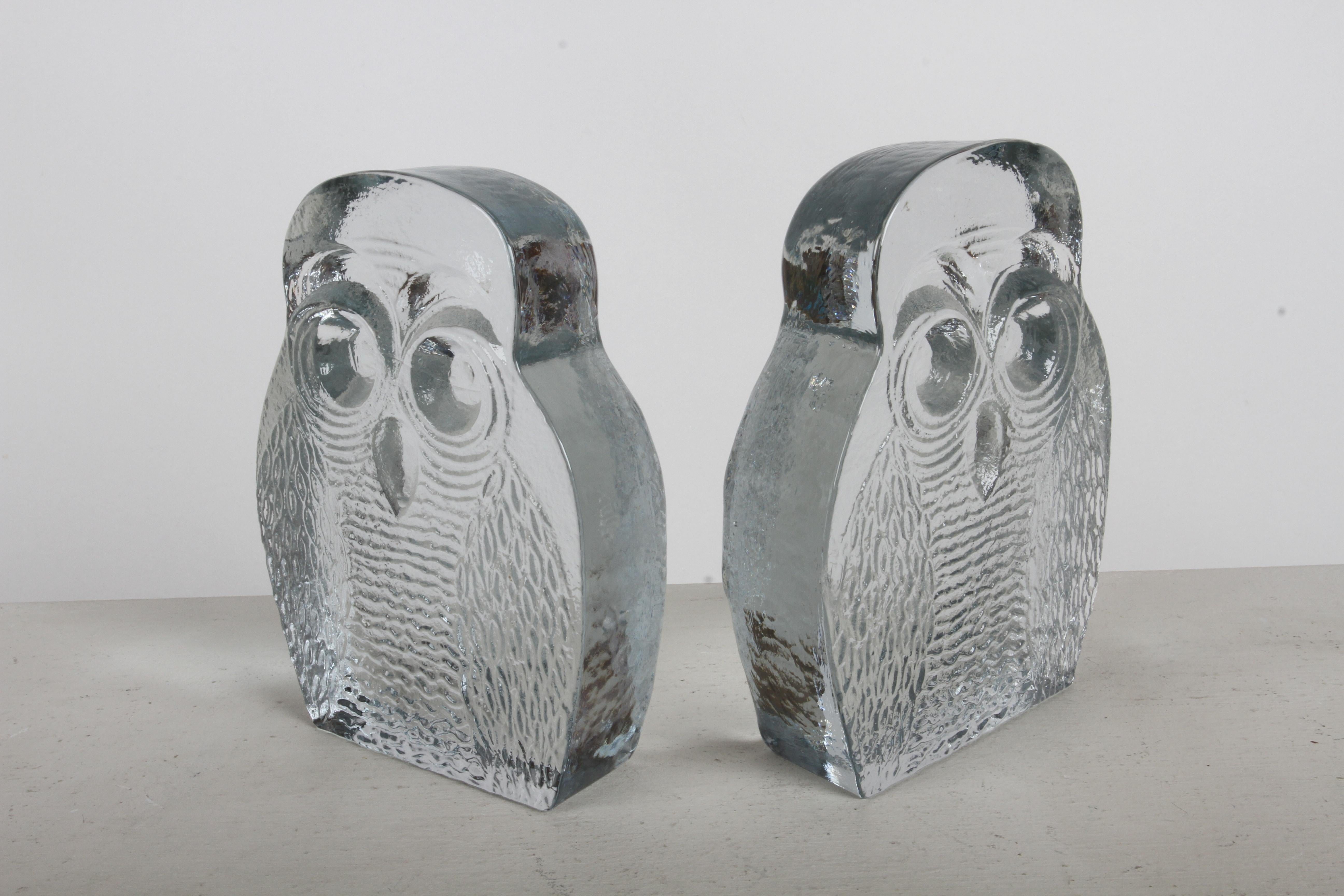 Mid-Century Modern Blenko Clear Textured Glass 