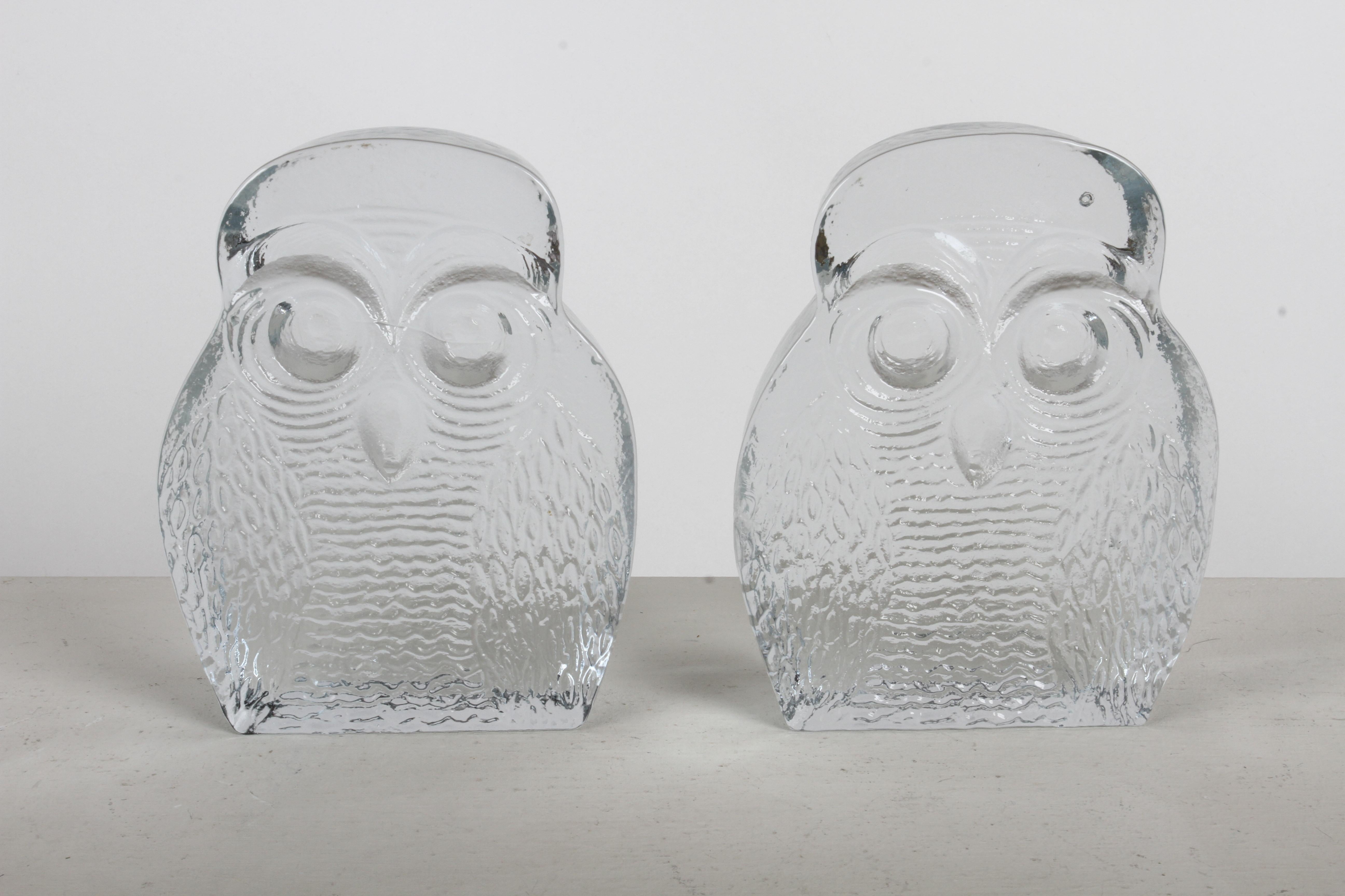 American Mid-Century Modern Blenko Clear Textured Glass 