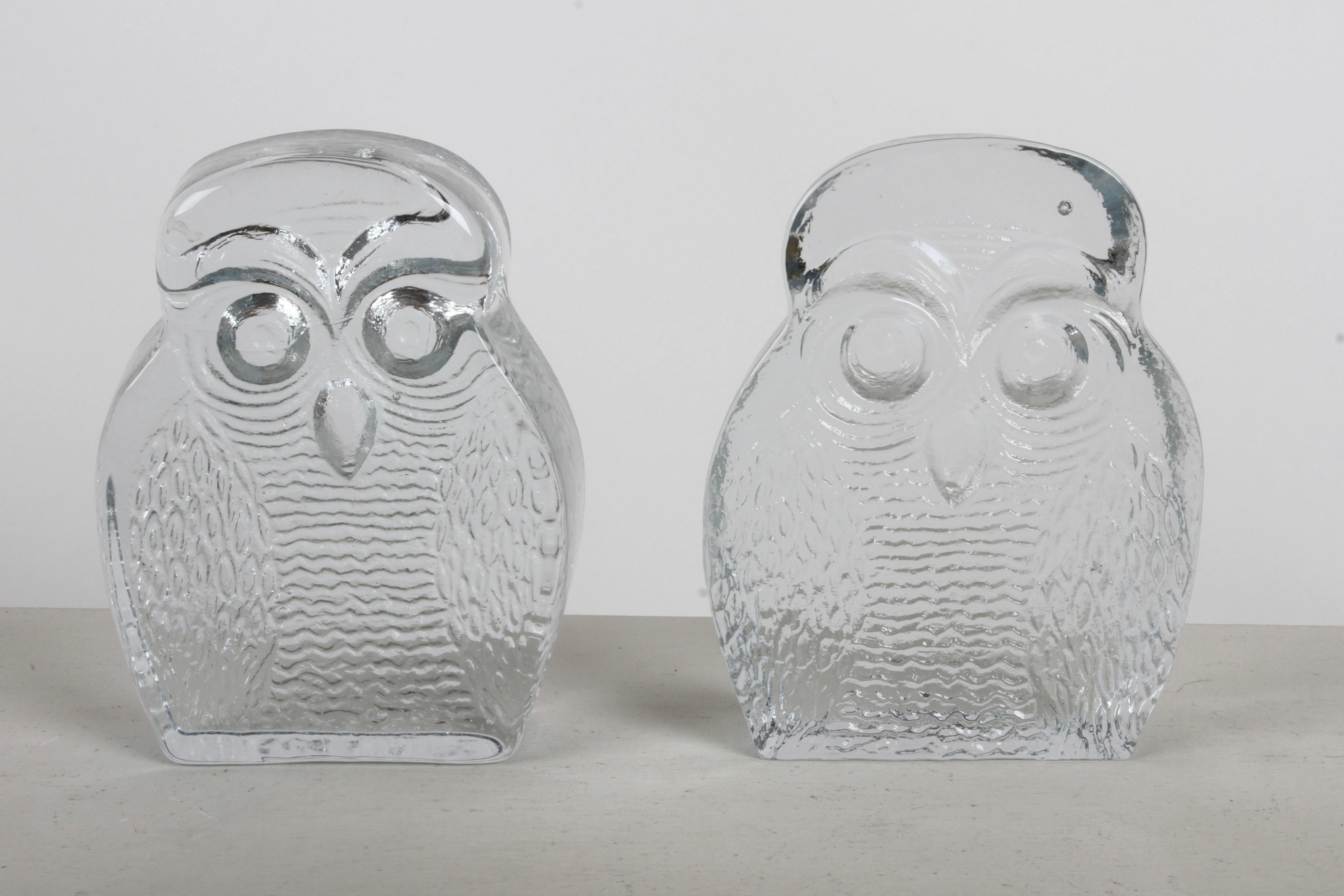 Mid-Century Modern Blenko Clear Textured Glass 
