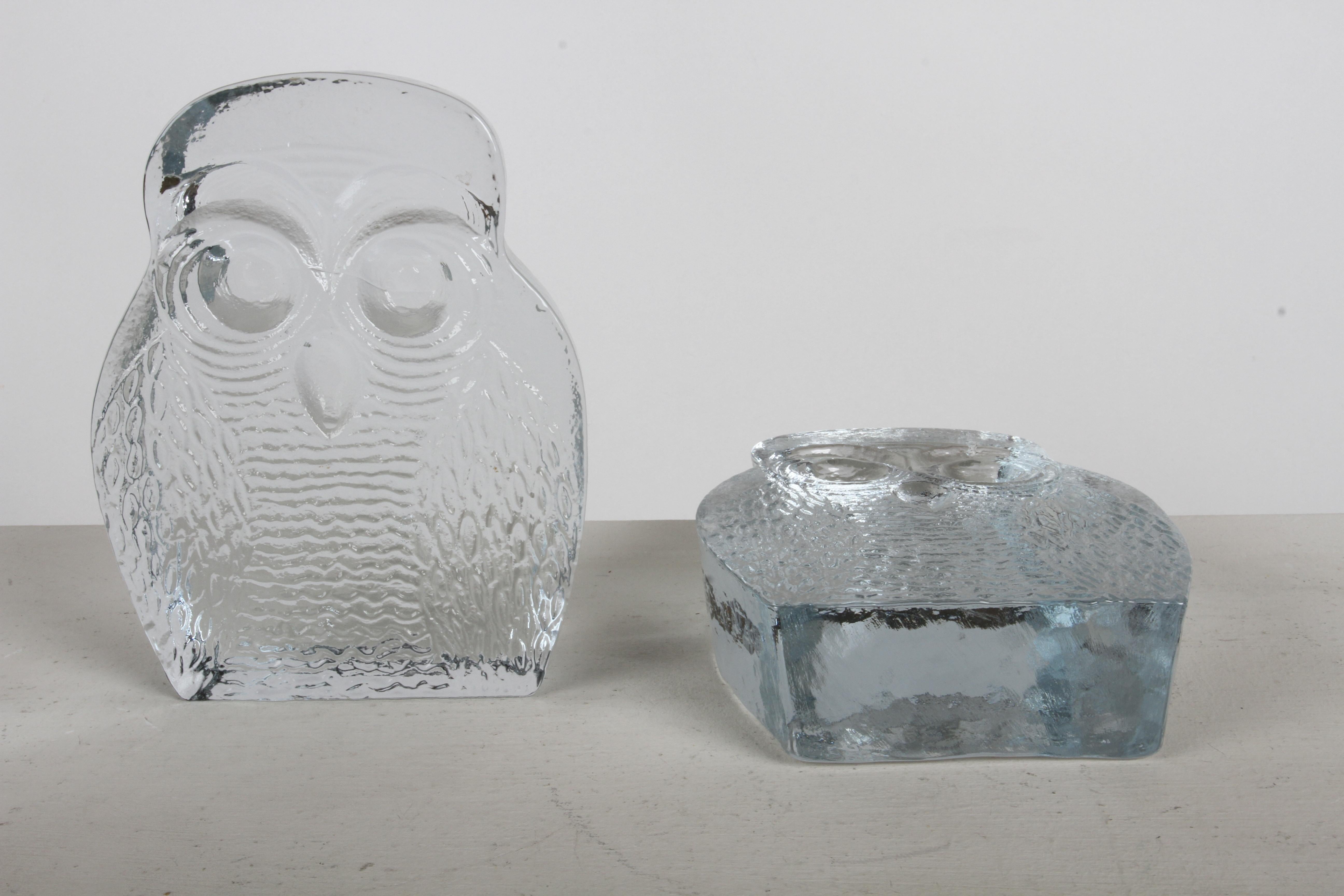 Mid-Century Modern Blenko Clear Textured Glass 