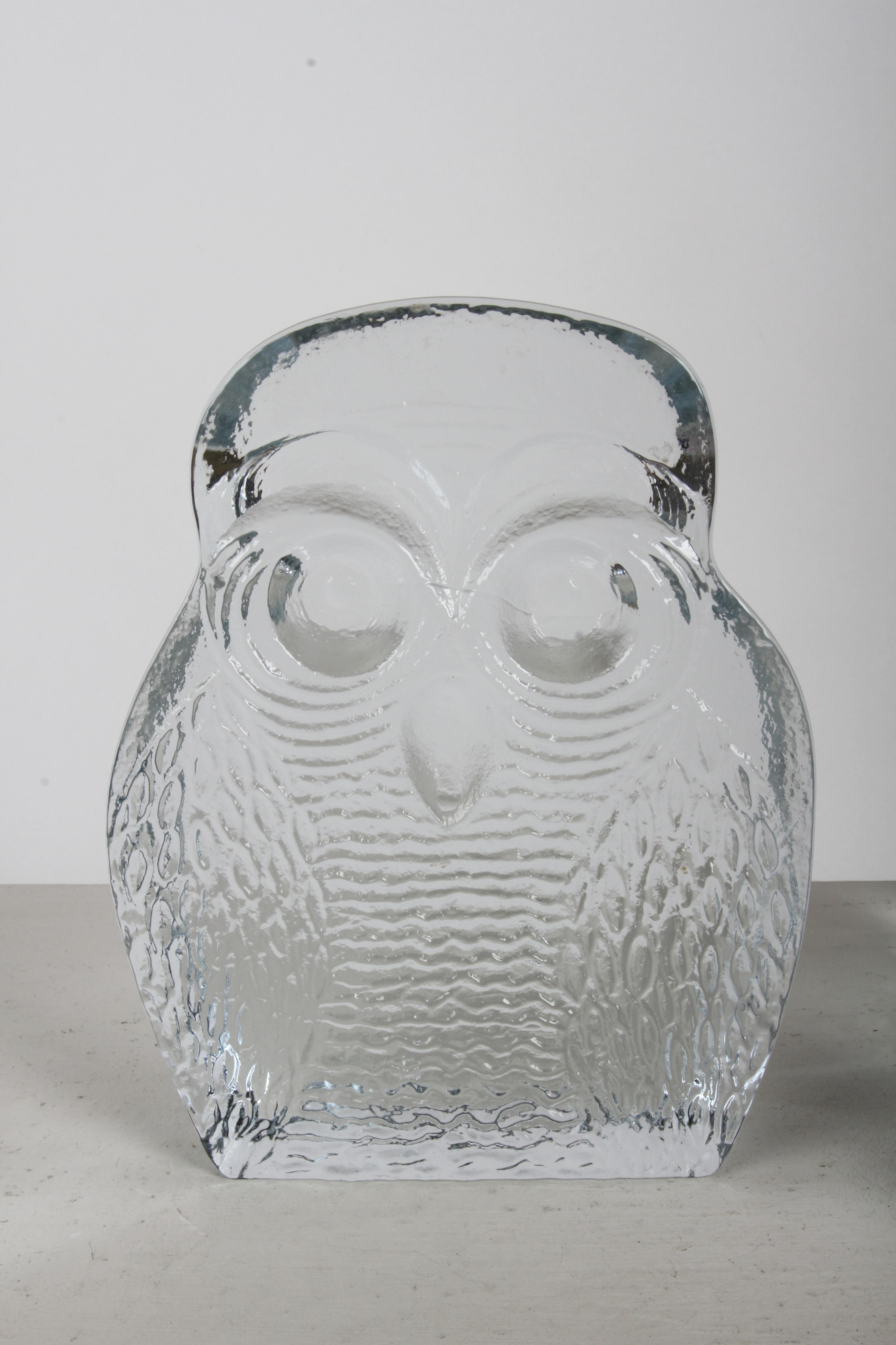 Mid-Century Modern Blenko Clear Textured Glass 