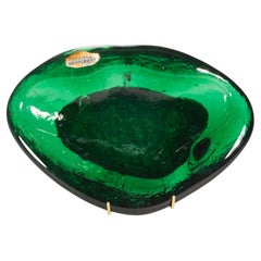 Cendrier-bol en verre épais et vert The Modern Moderns & Greene Greene