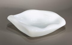 Mid-Century Modern Blenko Thick Milk Glass Catchall Bowl Ashtray, 1950s-1960s