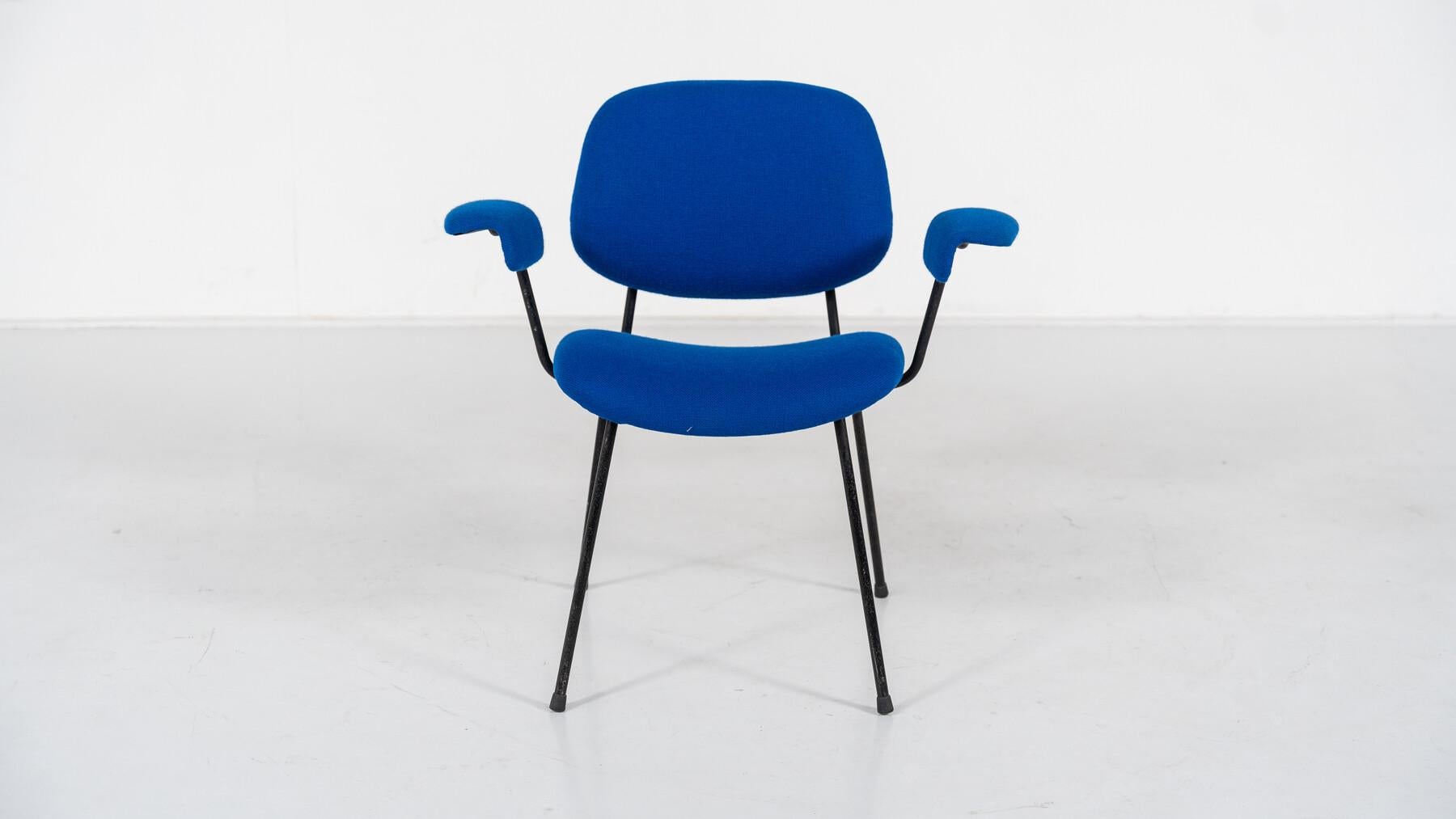 Mid-Century Modern Bleu Schreibtisch-Drehstuhl im Angebot 7