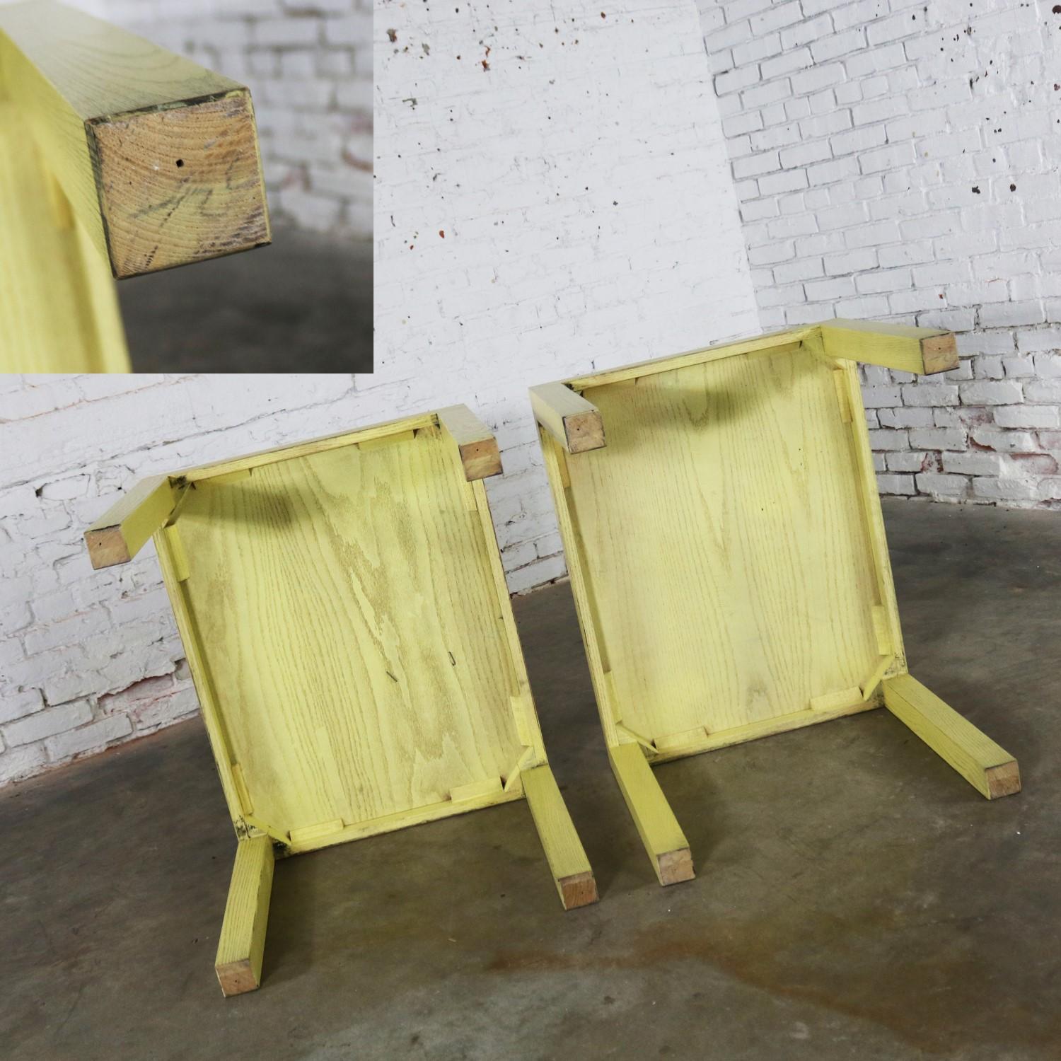 Mid-Century Modern Blonde Cerused Oak Parsons End Tables Style Wormley Dunbar For Sale 7