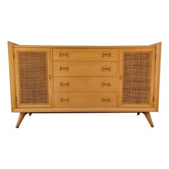 Mid-Century Modern Blonde Credenza 1950's