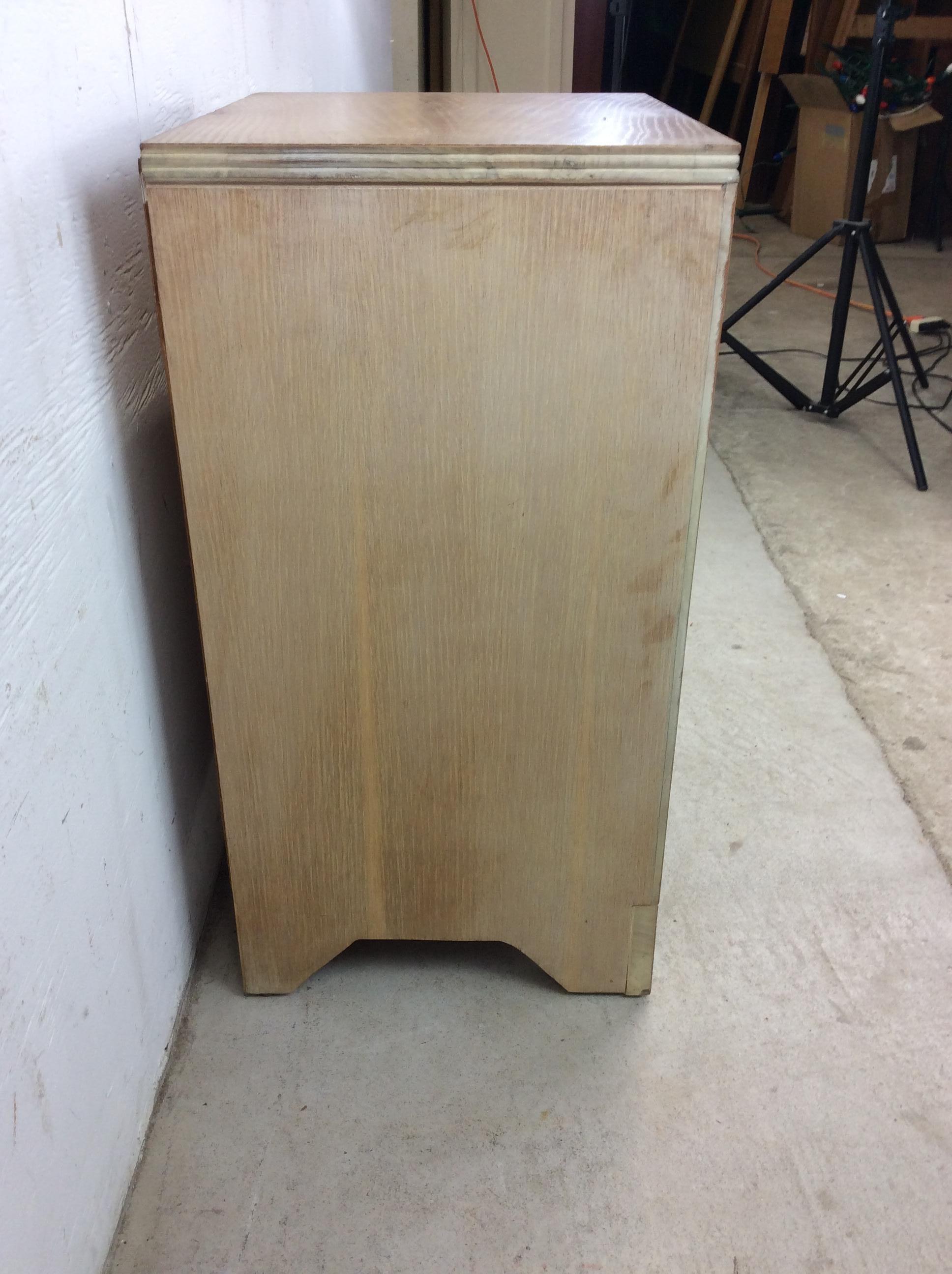 Table de chevet blonde avec tiroir et armoire, moderne du milieu du siècle en vente 10
