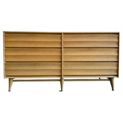 Mid-Century Modern Blonde Solid Maple 6 Drawer Dresser by Heywood Wakefield