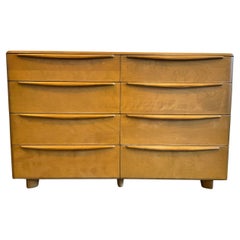 Mid Century Modern Blonde Solid Maple 8 Drawer Dresser by Heywood Wakefield