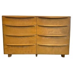 Mid-Century Modern Blonde Solid Maple 8 Drawer Dresser by Heywood Wakefield