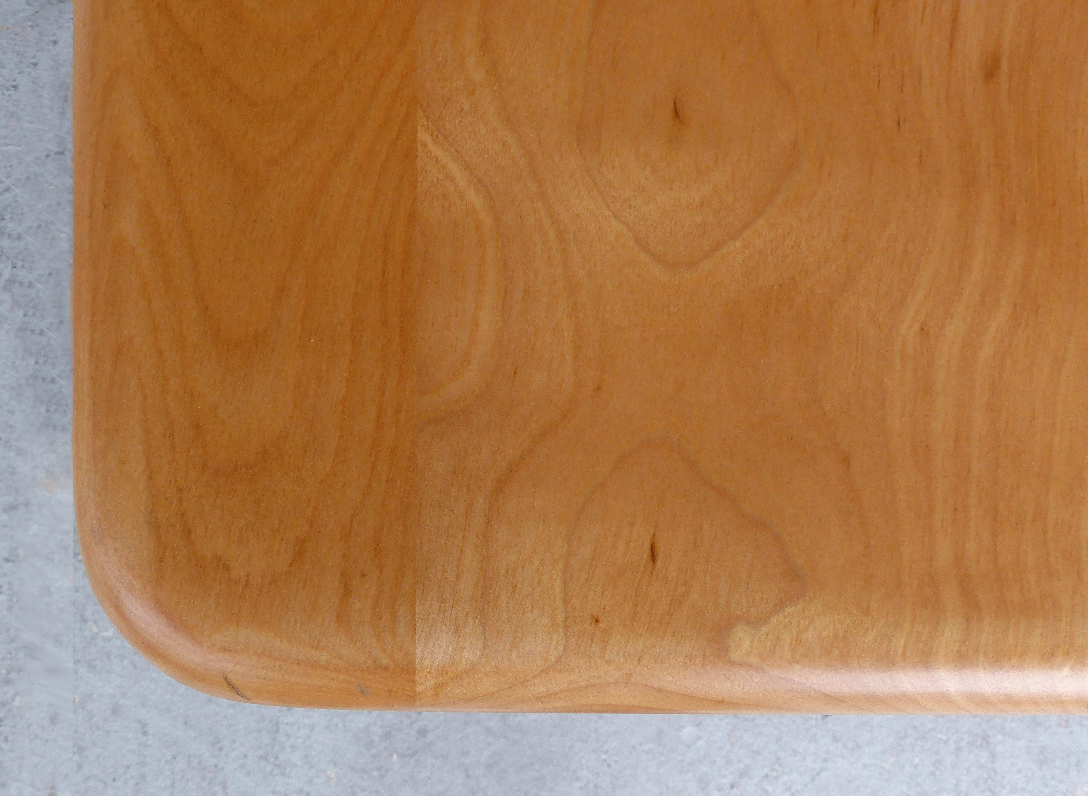 Mid-Century Modern Blonde Wood Corner Table 2