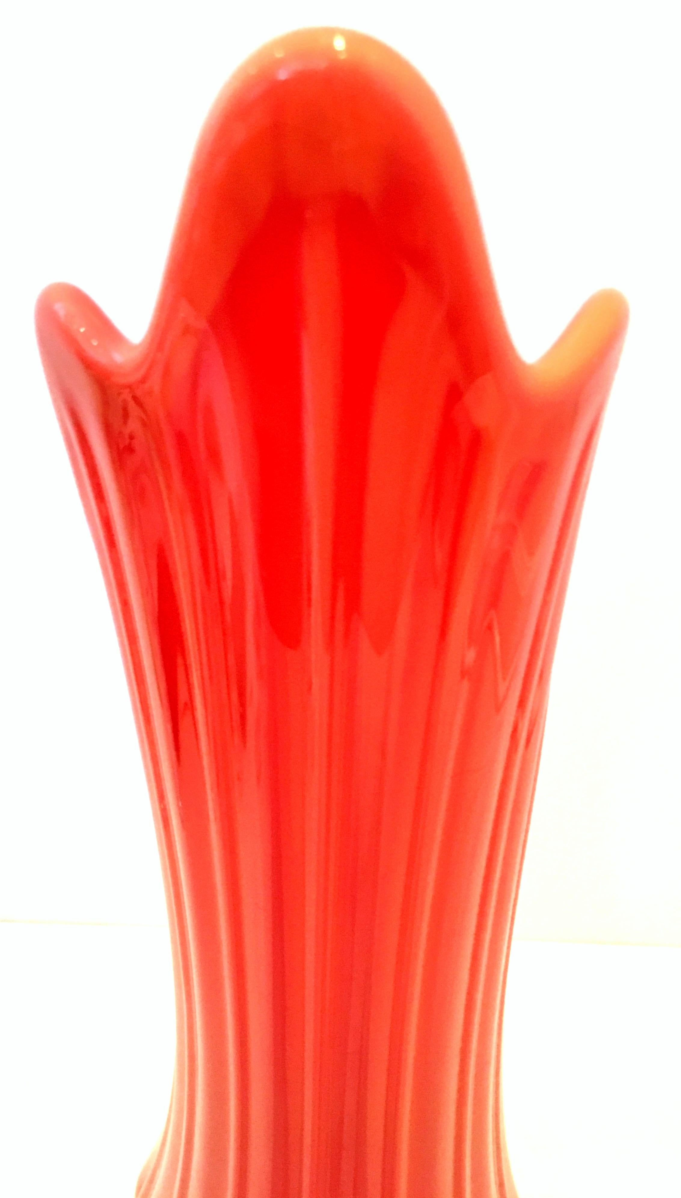 Mid-20th Century Modern Blown Glass Slag Vase In Good Condition In West Palm Beach, FL