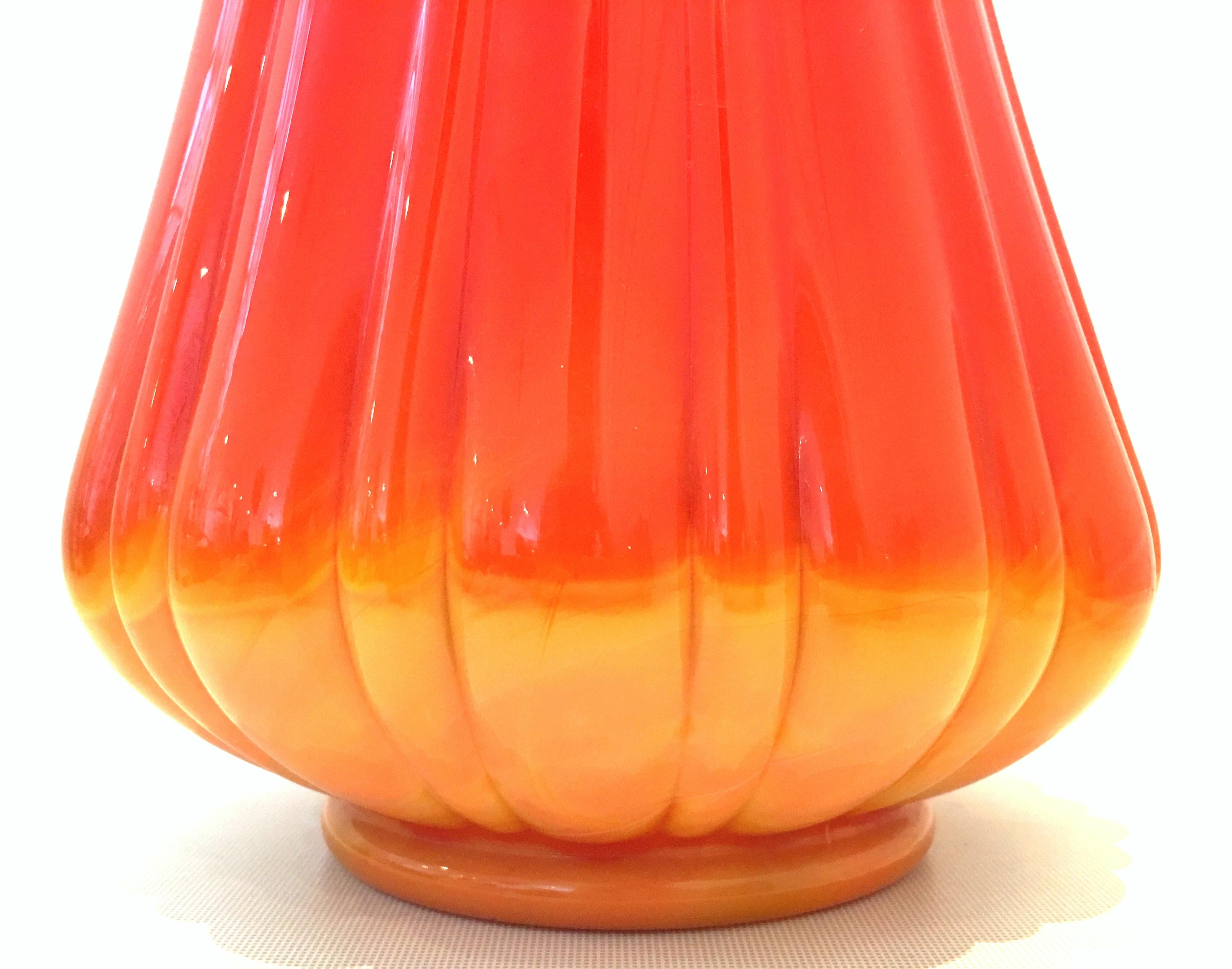 American Mid-20th Century Modern Blown Glass Slag Vase