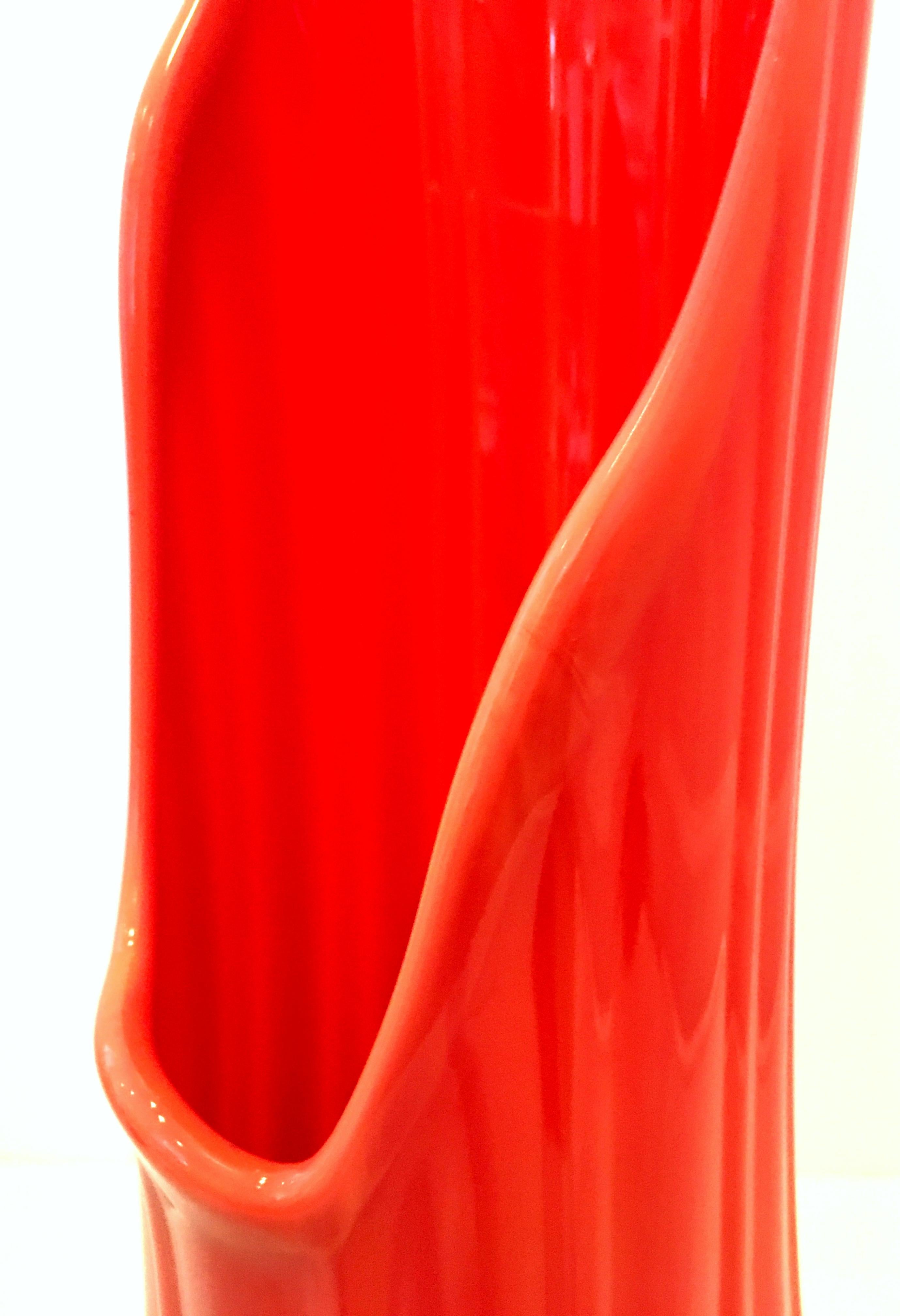 Mid-20th Century Modern Blown Glass Slag Vase 1