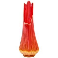 Mid-20th Century Modern Blown Glass Slag Vase