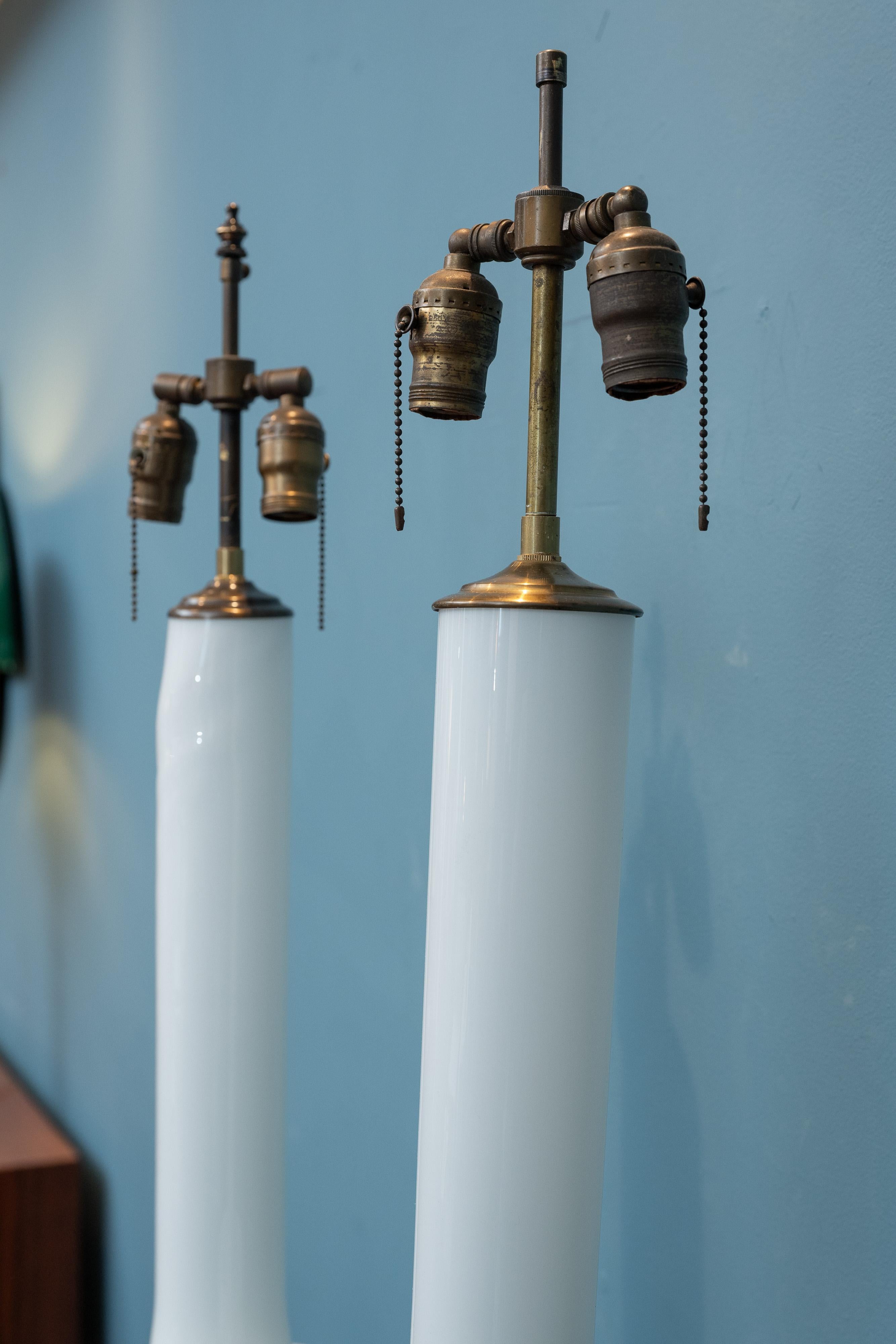 Milieu du XXe siècle Lampes de table en verre soufflé modernes du milieu du siècle en vente