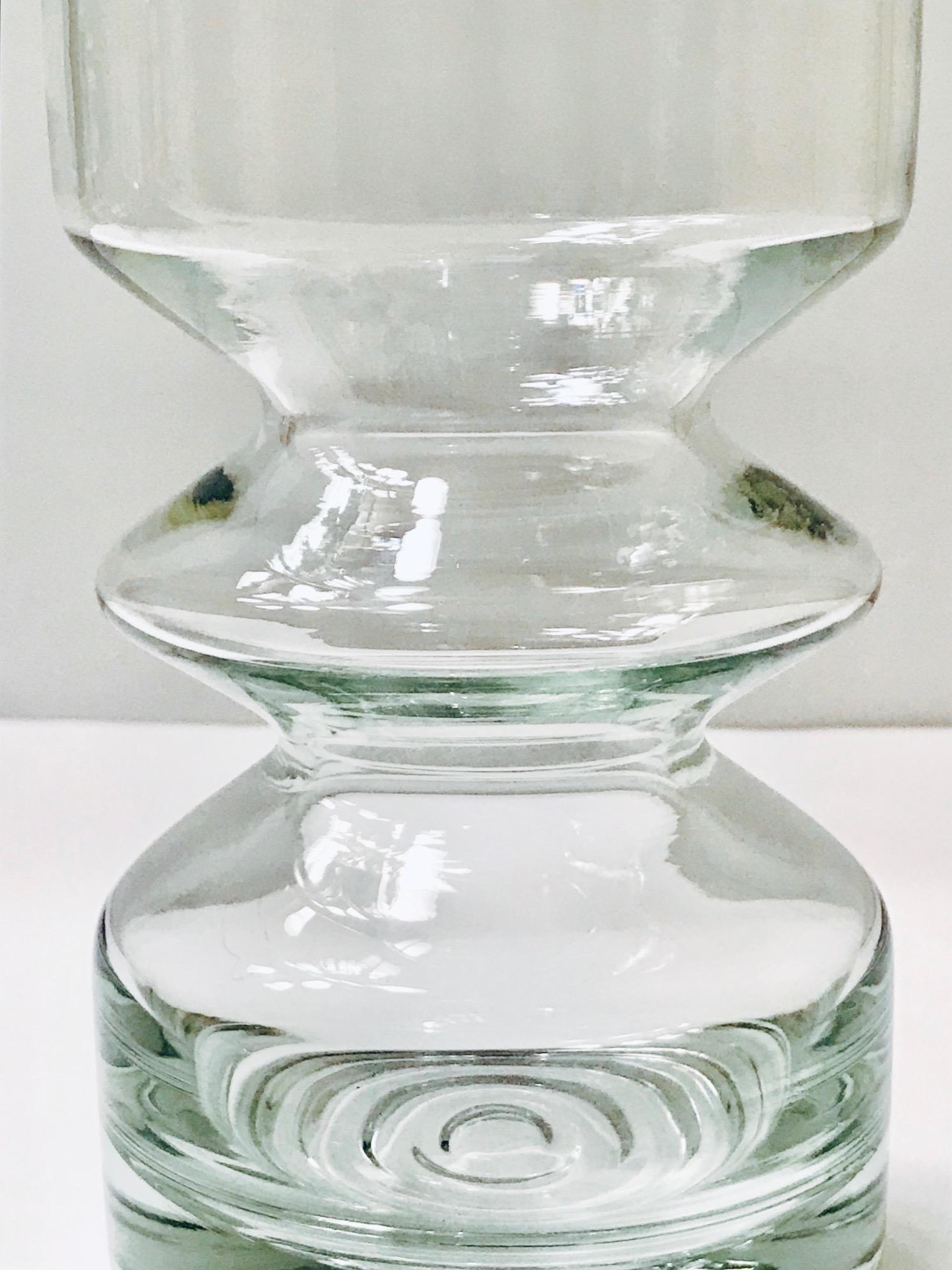 Mid-20th Century Mid-Century Modern Blown Glass Vase from Finland by Riihimäen Lasi Oy